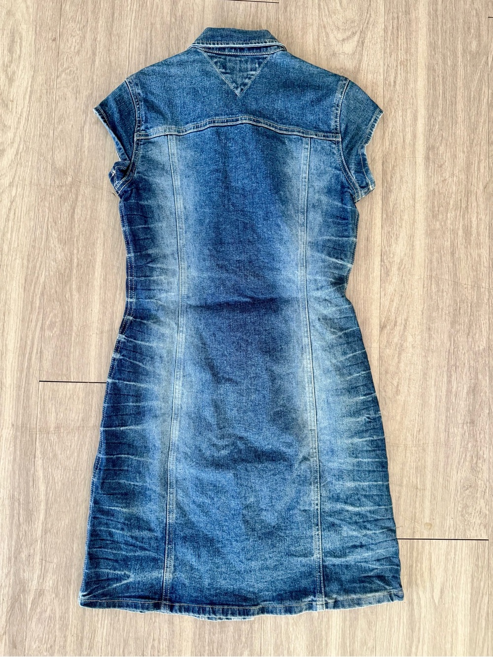 HI Jeans Y2K Denim Button Front Mini Dress Size Small - Picture 4 of 6